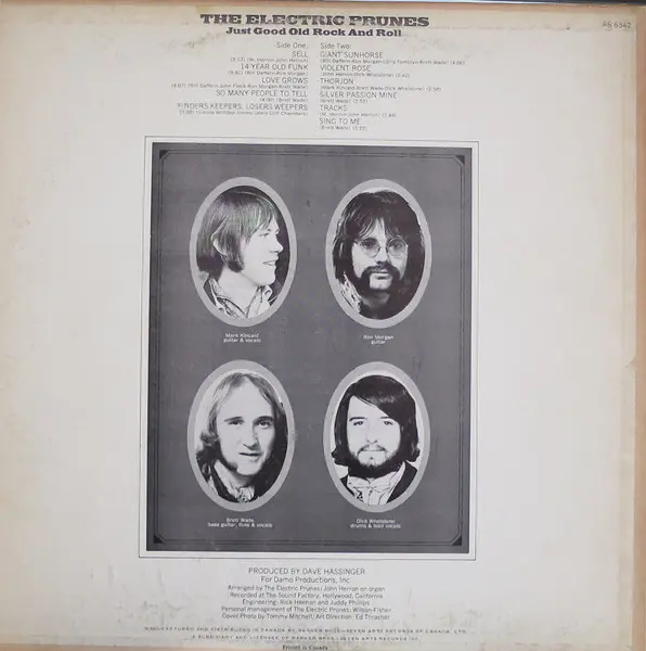 Electric Prunes, The - Just Good Old Rock And Roll, Rock, Classic Rock, Psychedelic Rock, 1969 - Reprise Records, Canada, Vin