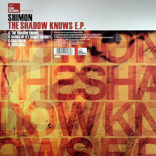 Shimon - The Shadow Knows E.P., Electronic, Drum n Bass, 2006 - RAM Records, UK, Vinyl 2x EP, 12", 45 RPM