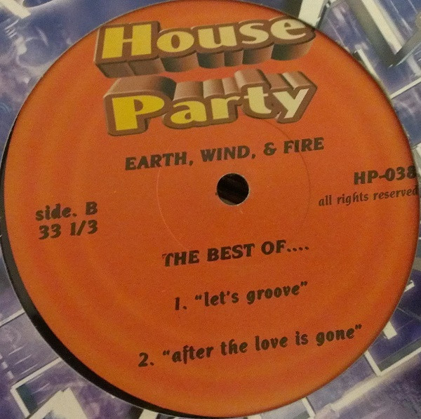 Earth, Wind & Fire - The Best Of, Funk / Soul, Disco, Soul, House Party, US, Vinyl 1x Unofficial Release, 12", 33 ⅓ RPM