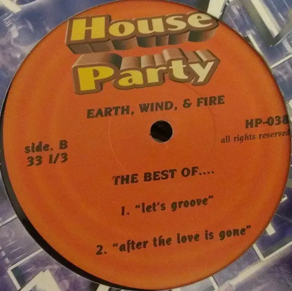 Earth, Wind & Fire - The Best Of, Funk / Soul, Disco, Soul, House Party, US, Vinyl 1x Unofficial Release, 12", 33 ⅓ RPM