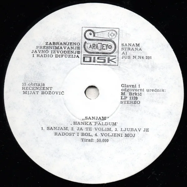 Album cover for Sanjam by Hanka Paldum