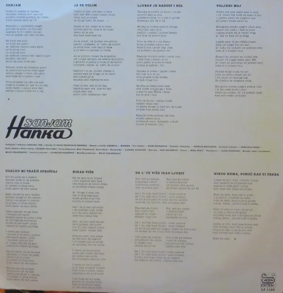 Album cover for Sanjam by Hanka Paldum