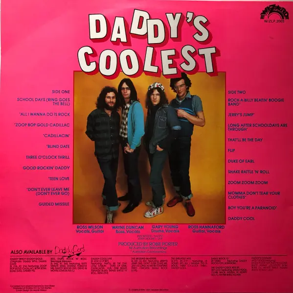 Daddy Cool (5) - Daddy's Coolest Vol 2, Blues, Rock, 1984 - Wizard Records (5), Australia, Vinyl 1x LP, Compilation