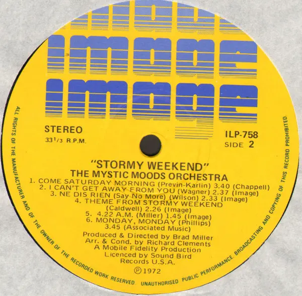 Mystic Moods Orchestra, The - Stormy Weekend, Jazz, Easy Listening, 1976 - Image (5), Australia, Vinyl 1x LP, Album