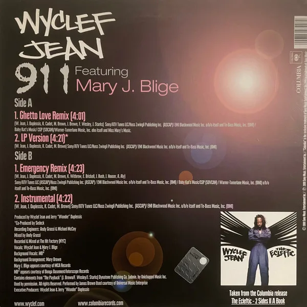 Album cover for 911 by Wyclef Jean