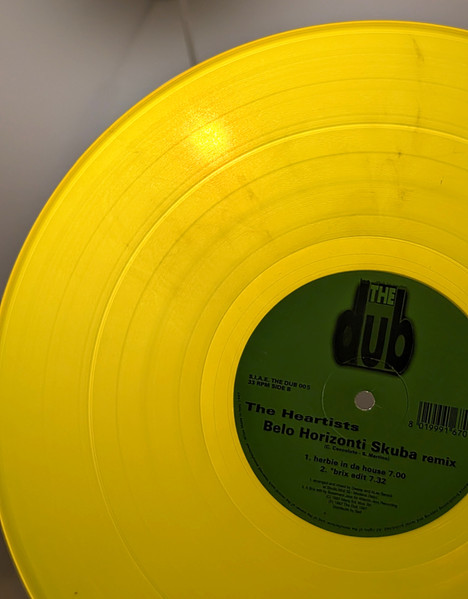 Heartists, The - Belo Horizonti (Skuba Remix), Electronic, House, 1997 - The Dub, Italy, Vinyl 1x 12", 33 ⅓ RPM, Single Sided