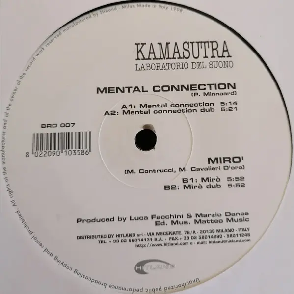 Kamasutra (6) - Laboratorio Del Suono, Electronic, Progressive Trance, 1998 - Brodo Records, Italy, Vinyl 1x 12"