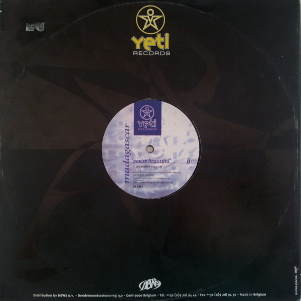 Madagascar - You're Beautiful, Electronic, Breaks, Progressive House, Progressive Trance, 1998 - Yeti Records, Belgium, Vinyl