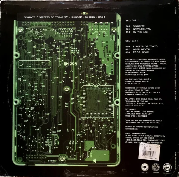 Album cover for Gigabyte / Streets Of Tokyo by Shing02 : DJ $hin : Bas-1