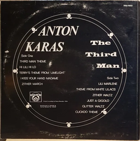 Album cover for The Third Man by Anton Karas