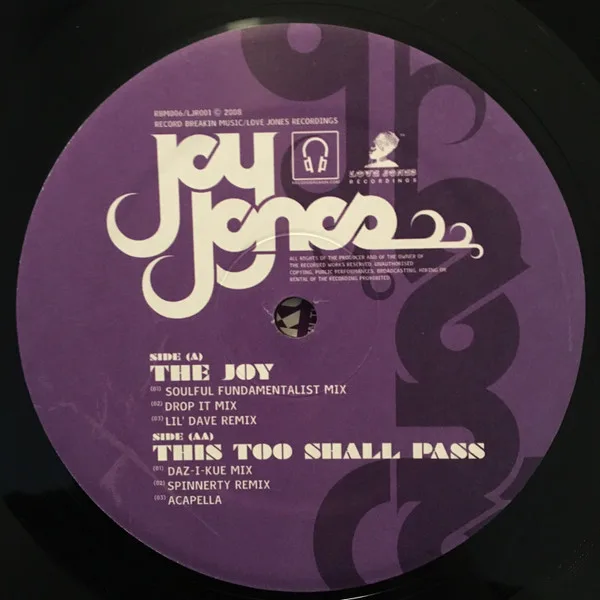 Album cover for The Joy / This Too Shall Pass by Joy Jones