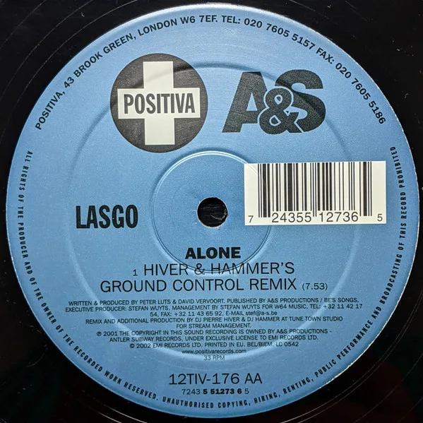 Album cover for Alone by Lasgo