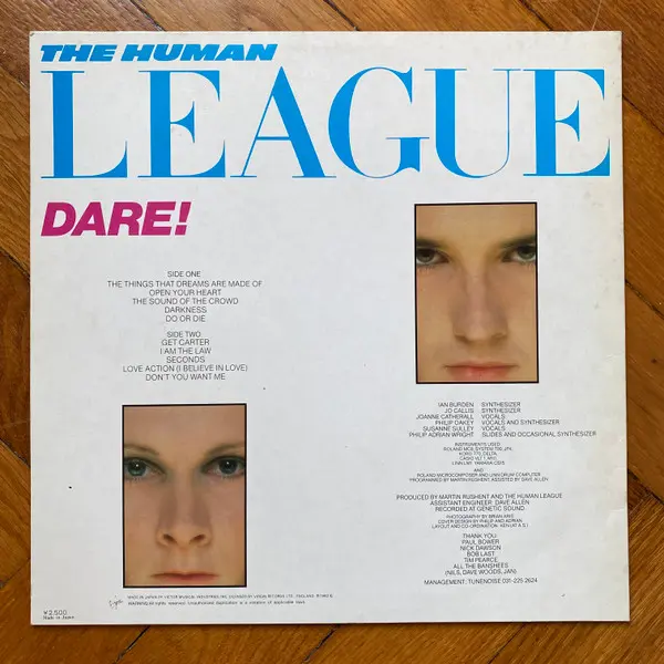 Human League, The - Dare!, Electronic, Synth-pop, 1982 - Virgin, Japan, Vinyl 1x LP, Album Translucent