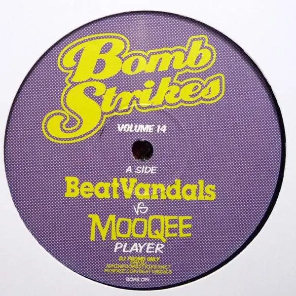 Mooqee Vs BeatVandals - Bomb Strikes Volume 14, Electronic, Funk / Soul, Breakbeat, Funk, 2009 - Bomb Strikes, UK, Vinyl 1x 1