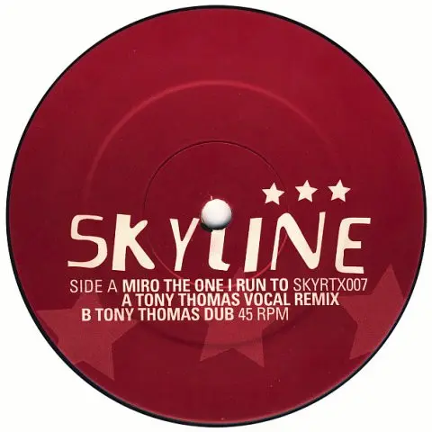 Miro (2) - The One I Run To, Electronic, Progressive House, 2003 - Skyline Records, UK, Vinyl 1x 12", 45 RPM