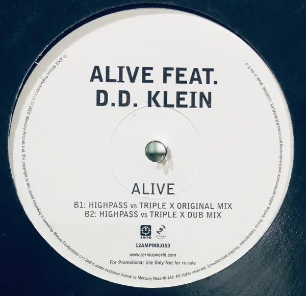 Album cover for Alive by Alive Feat. D.D. Klein