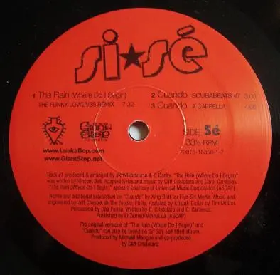 Si*Sé - Cuando, Electronic, Deep House, Downtempo, Latin, 2001 - Luaka Bop, US, Vinyl 1x 12"