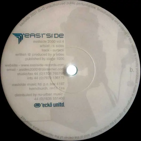 Peshay / A-Sides - Boyz In The Hood / Surface, Electronic, Drum n Bass, 2001 - Eastside Records, UK, Vinyl 1x 12", 45 RPM