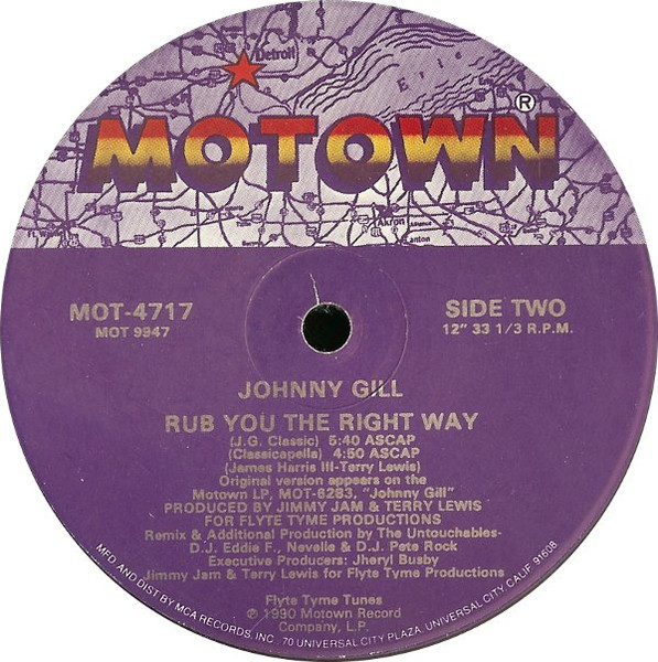 Johnny Gill - Rub You The Right Way, Electronic, Funk / Soul, Hip Hop, Contemporary R&B, Electro, 1990 - Motown, US, Vinyl 1x