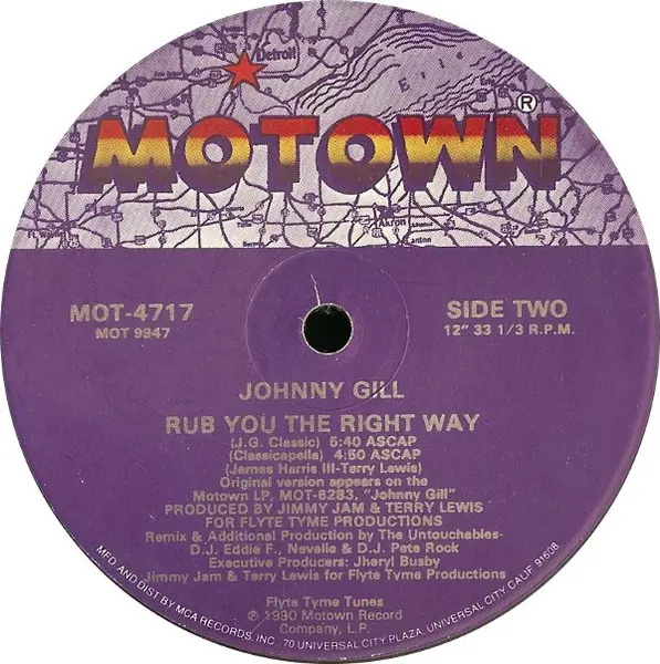 Johnny Gill - Rub You The Right Way, Electronic, Funk / Soul, Hip Hop, Contemporary R&B, Electro, 1990 - Motown, US, Vinyl 1x