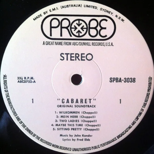 Album cover for Cabaret - Original Soundtrack Recording by Ralph Burns