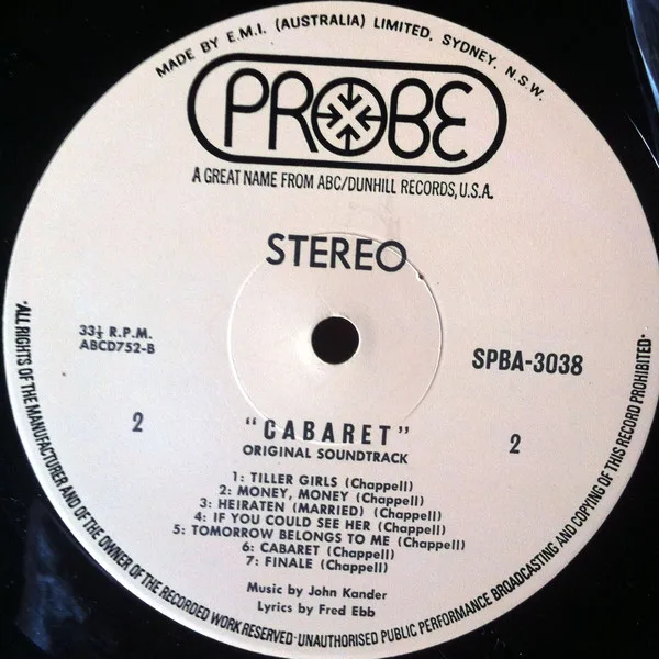 Album cover for Cabaret - Original Soundtrack Recording by Ralph Burns