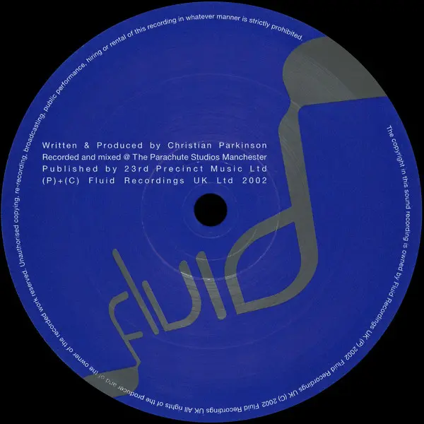 Christian West - Quench, Electronic, Progressive House, Progressive Trance, 2002 - Fluid Recordings UK, UK, Vinyl 1x 12"