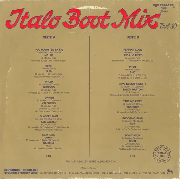 Album cover for Italo Boot Mix Vol. 10 by Various