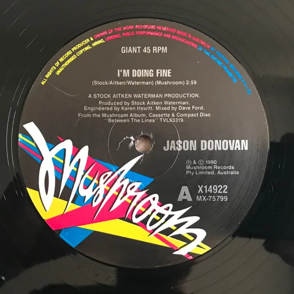 Album cover for I'm Doing Fine by Jason Donovan