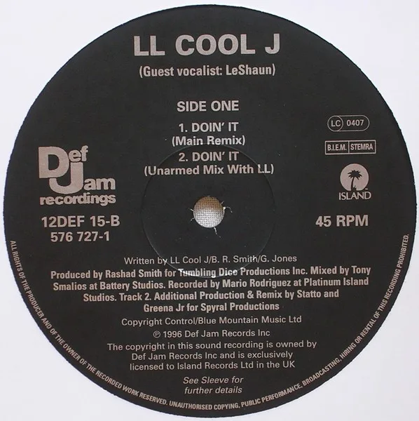 Album cover for Doin It by LL Cool J