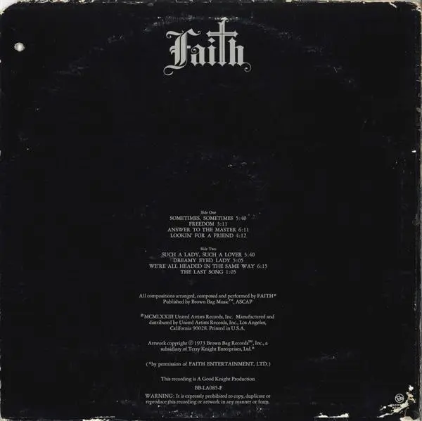 Album cover for Faith by Faith (21)