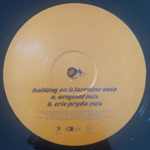 Mutiny - Holding On, Electronic, House, 2004 - Underwater Records, UK, Vinyl 1x 12", 45 RPM