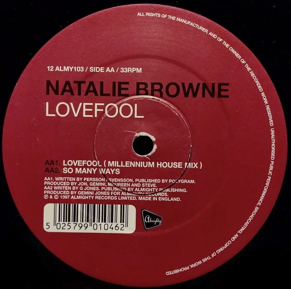 Album cover for Lovefool by Natalie Browne