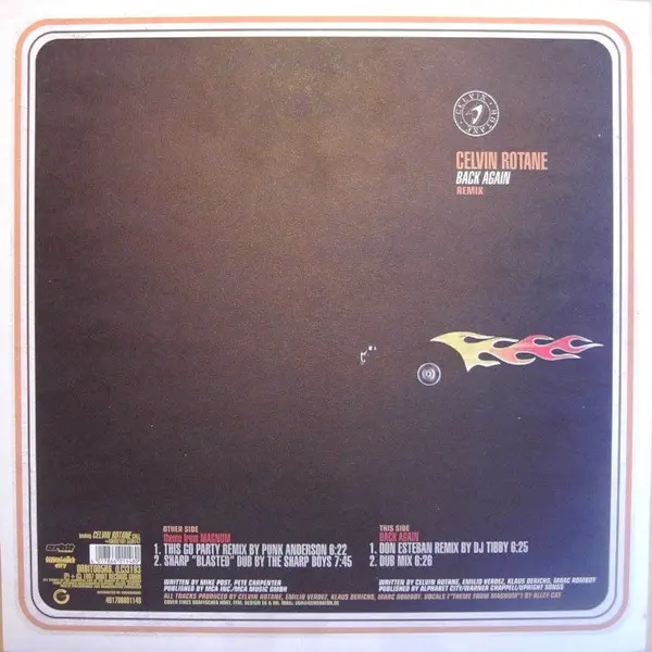 Album cover for Theme From Magnum (Remix) / Back Again by Celvin Rotane