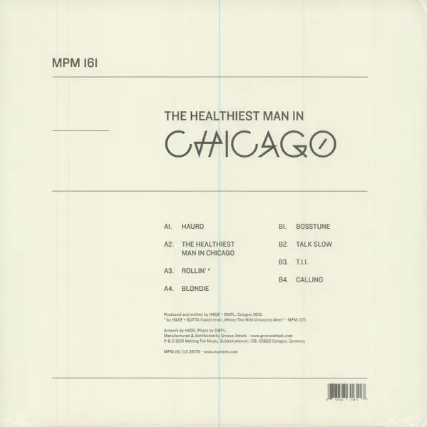 HADE+DWFL - The Healthiest Man In Chicago, Electronic, Hip Hop, Bass Music, Dub, Instrumental, Juke, 2013 - Melting Pot Music