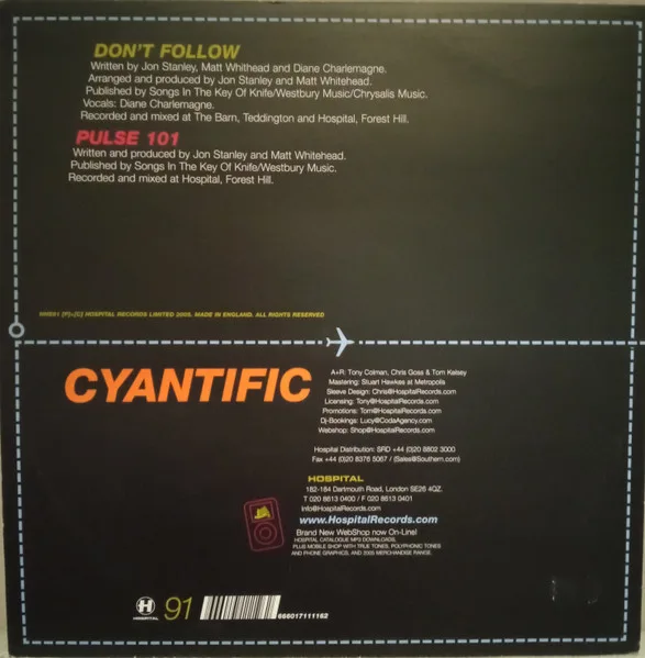 Album cover for Don't Follow / Pulse 101 by Cyantific