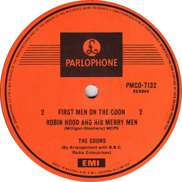 Goons, The - First Men On The Goon, Non-Music, Comedy, Radioplay, 1973 - Parlophone, Australia, Vinyl 1x LP, Compilation, Mon