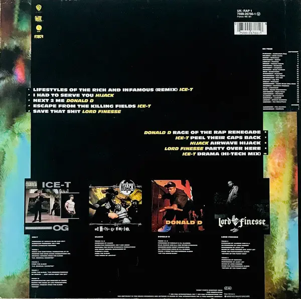 Various - The Rhyme Syndicate, Hip Hop, Gangsta, 1991 - Giant Records, Rhyme Syndicate Productions, Sire, Warner Bros. Record