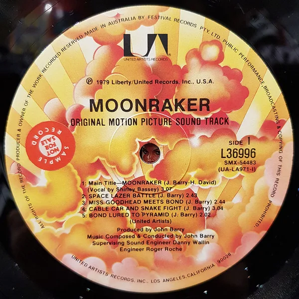 Album cover for Moonraker (Original Motion Picture Soundtrack) by John Barry