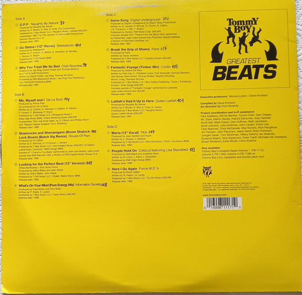 Various - Greatest Beats - Volume 3, Electronic, Hip Hop, Electro, 1998 - Tommy Boy, US, Vinyl 2x LP, Compilation
