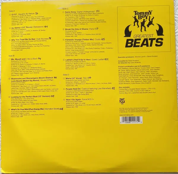 Various - Greatest Beats - Volume 3, Electronic, Hip Hop, Electro, 1998 - Tommy Boy, US, Vinyl 2x LP, Compilation