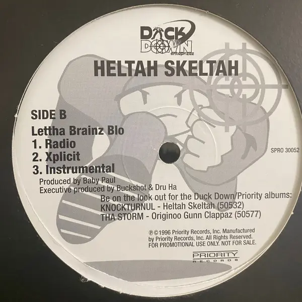 Heltah Skeltah & O.G.C. - Leflaur Leflah Eshkoshka / Lettha Brainz Blo, Hip Hop, 1996 - Priority Records, US, Vinyl 1x 12", P