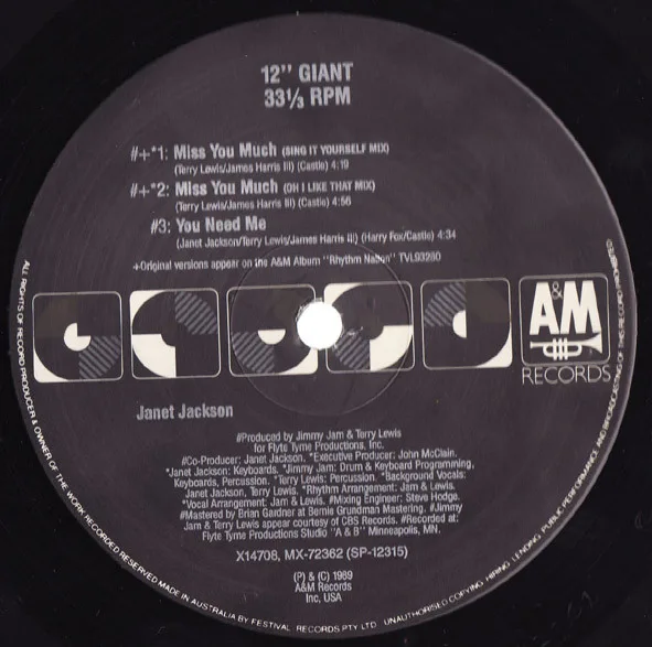 Album cover for Miss You Much by Janet Jackson