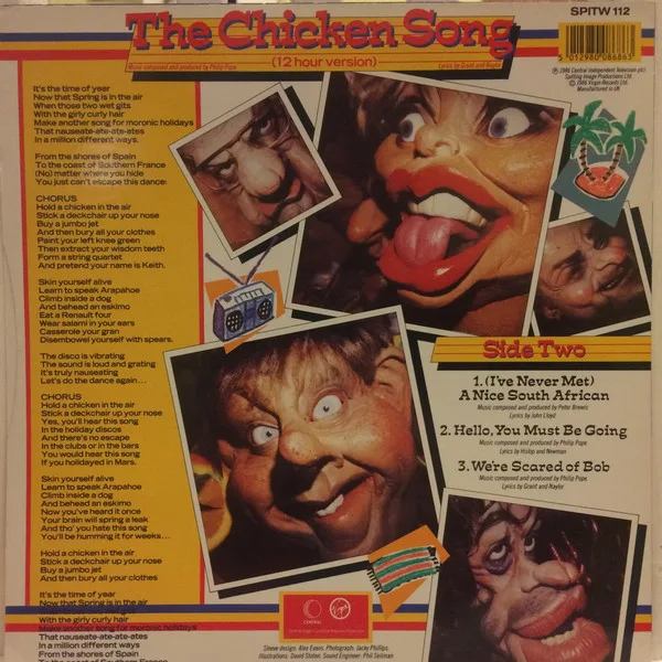 Album cover for The Chicken Song by Spitting Image