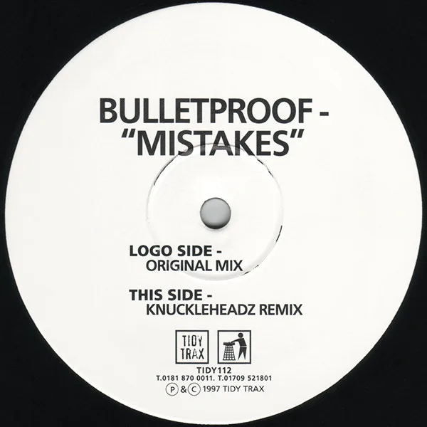 Album cover for Mistakes by Bulletproof (2)