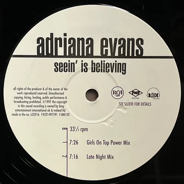 Album cover for Seein' Is Believing by Adriana Evans