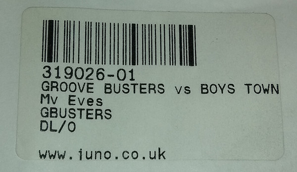Groove Busters (5) vs. Boys Town Gang - My Eyes, Electronic, Disco, House, GBUSTERS, UK, Vinyl 1x 12", 33 ⅓ RPM, Single Sided