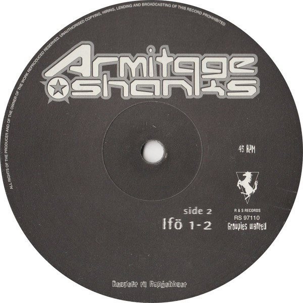 Armitage Shanks - Stoke-On-Trent, Electronic, Breakbeat, 1997 - R & S Records, Belgium, Vinyl 1x 12", 45 RPM