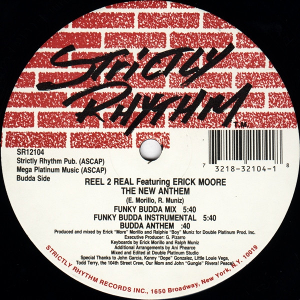Reel 2 Real Featuring Erick Morillo - The New Anthem, Electronic, House, 1992 - Strictly Rhythm, US, Vinyl 1x 12", 33 ⅓ RPM