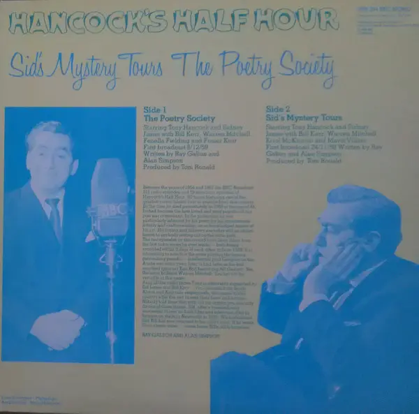 Album cover for Sid's Mystery Tours / The Poetry Society by Hancock's Half Hour